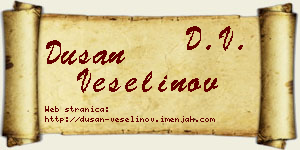 Dušan Veselinov vizit kartica